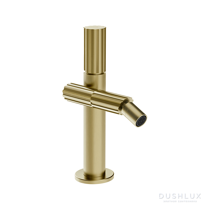 Фото Gessi Incastri Смеситель для биде, 1 отв., без донного клапана, цвет: Brass Brushed PVD