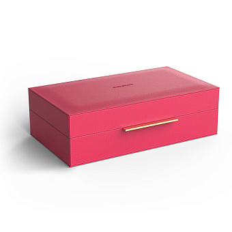 Decor Walther Brownie BOX L Коробка универсальная 30x18x9.5см., искусственная кожа, цвет: пурпурный