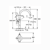 Grohe Atrio New Смеситель для ванны, напольный, с ручным душем и шлангом 125см., цвет: supersteel