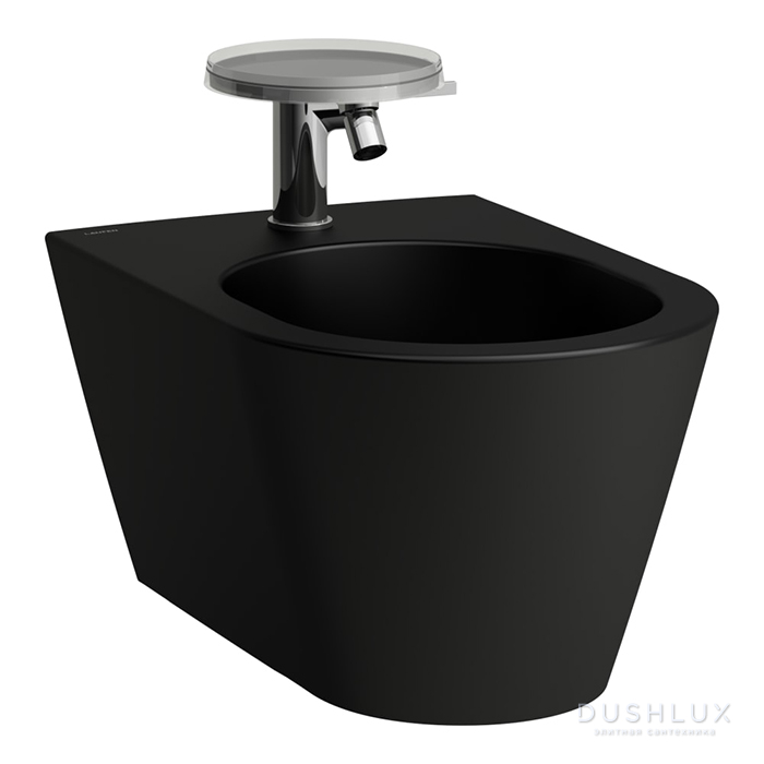 Фото Laufen Kartell Биде подвесное 54.5x37x29см., 1 отв., цвет: черный матовый