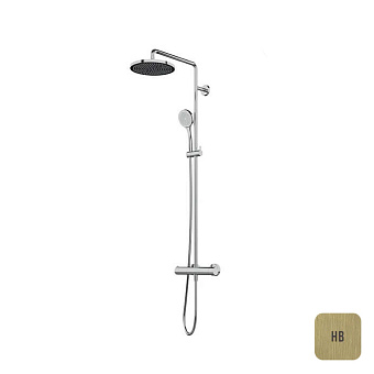 Almar Velvet Rain Душевая система с термостатическим смесителем, настенная, цвет: High Brass Brushed PVD