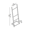 Agape Stairs Полотенцедержатель с полкой 60x180 см, подвесной, цвет: серый
