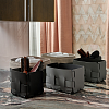 ADJ Корзинка Mini Bottega, 12x12xH13 см., цвет: черный/серый