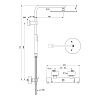 Ideal Standard Ceratherm T125 Душевая система, с термостатическим смесителем, душевая лейка stick, верхний душ Ø30см., поворотный держатель верхнего душа, настенный кронштейн, шланг для душа IdealFlex 175см., цвет: PVD Brushed Gold (Шлифованное Золото)
