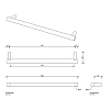 Decor Walther Bar Полотенцедержатель 60см., подвесной, цвет: сталь матовая