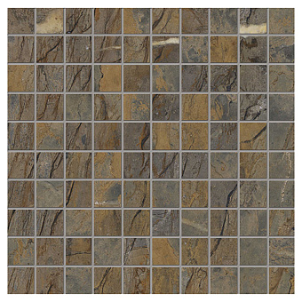 Emilceramica Tele DI Marmo Reloaded Керамогранит 30x30x0,95см, универсальная, глазурованный, цвет: Mosaico Fossil Brown Malevich Naturale