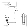 Hansgrohe Vivenis Смеситель для раковины 250, на 1 отв., высокий, с донным клапаном, цвет: хром