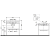 Duravit Happy D.2 Plus Консоль напольная с умывальником 97.5х49х85 см, с 1 отв под смесит,1 полка, вып. и сифон в комплекте, цвет: белый глянцевый/хром