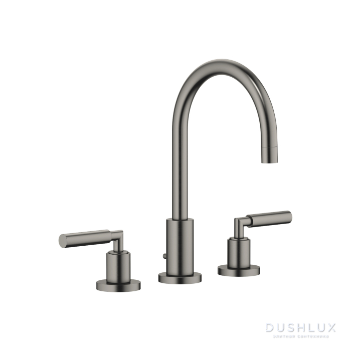 Фото Dornbracht Tara. Смеситель для раковины, на 3 отв., цвет: Dark Platinum matt