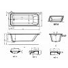 Burlington Ванна встраиваем 170x75x44см., цвет: белый