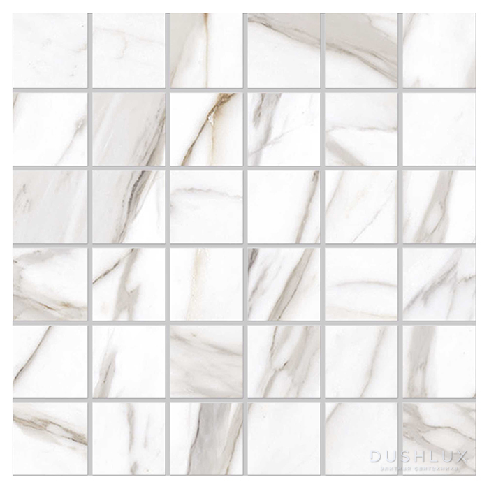 Фото Emilceramica Tele DI Marmo Reloaded Керамогранит 30x30x0,95см, универсальная, глазурованный, цвет: Mosaico Calacatta Gold canova Naturale