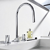 Laufen Kartell Смеситель для раковины на 3 отв, с донным клапаносм, поворотный излив 166 мм, цвет: хром