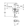 Grohe Eurocube, Смеситель для раковины, цвет: хром