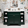 Devon&Devon Flair Тумба под раковину 128x102см., со столешницей из мрамора Calacatta Borghini и раковиной White50, цвет: English Green