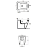 Simas Juniper Биде напольное 53.5x370x42см., 1 отв., цвет: moka matt
