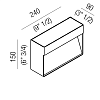 Agape 369 Настенный светильник 24x9x15 см, цвет: хром полированный