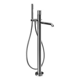 Gessi Habito Trame Смеситель для ванны, напольный, с ручным душем, цвет: хром