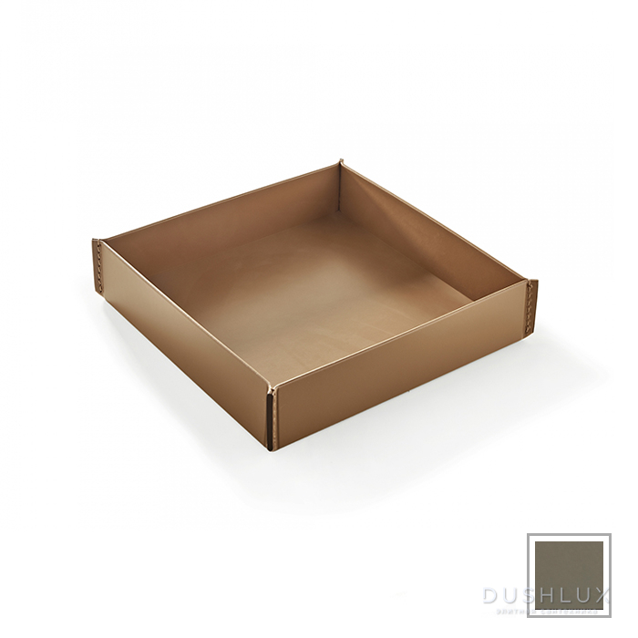 Фото 3SC Meridien Лоток 26.5x6х26.5см, настольный, гладкая кожа, цвет: Tortora