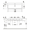 Duravit Qatego Раковина 120x47x12.5 см, накладная/подвесная, 1 отв., цвет: белый
