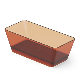 Dea Design Modern Ванна 170x78x58см., отдельностоящая, Glasstech, прозрачная смола, цвет: Sunset R1