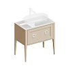 Kerama Marazzi Plaza Classic Тумба напольная 80см, 1+1 ящик, цвет: капучино матовый