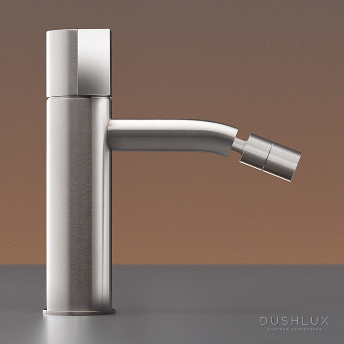Фото CEA Design DUET Смеситель для биде, 1 отв., с поворотным аэратором, цвет: нержавеющая сталь