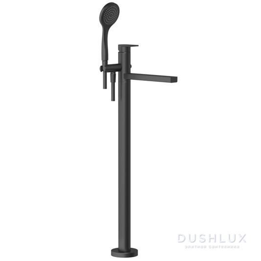Фото Gessi Emporio Via manzoni Смесителя для ванны, напольный, с душевой лейкой, цвет: Black XL