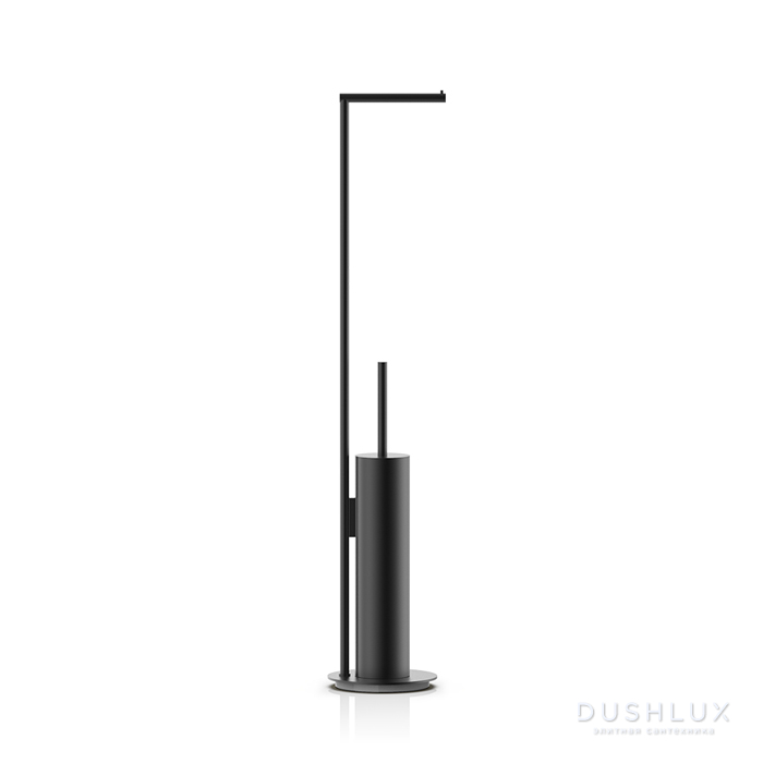 Фото Decor Walther Mikado SBK Напольная стойка 73.5см,, с ершиком и бумагодержателем, цвет: черный матовый