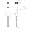 Gessi Inciso Смеситель для раковины на 1 отверстие без донного клапана, цвет: finox