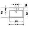 Duravit Vero Раковина накладная 70x47см, с 1 отв., покрытие WonderGliss, с переливом, цвет: белый