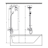 Hansgrohe Croma E 280 1jet Душевая система Showerpipe для ванны, цвет: хром
