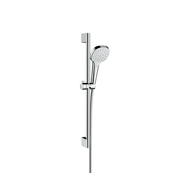 Hansgrohe Croma Seleсt E Душевой набор: штанга 650mm, ручной душ 110, 1jet (Rain), шланг, цвет: белый/хром