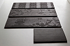 Mutina Bas Relif Керамогранит 18х54см, универсальный, неглазурованный, цвет: cloud relief nero