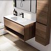 Verona Style Shape S Тумба подвесная с раковиной 110х50см, 1 выдв. ящик, 1 открытая ниша, цвет: W11 Walnut (Орех)