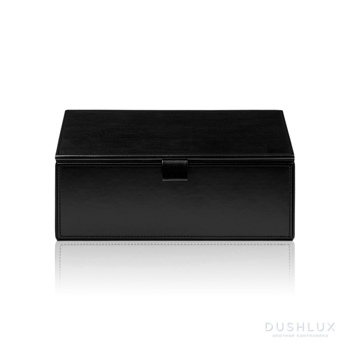 Фото Decor Walther Brownie BMD2 Универсальная коробка 24.5x13x9.5см, с крышкой, настольная, цвет: черная кожа