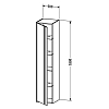 Duravit Ketho Шкаф высокий 40х36х180 см, 1 дверца петли справа, 2 стеклянные полки, 1 деревянная полка, подвесной, цвет: белый глянцевый