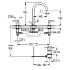 Grohe Atrio Смеситель на 3 отв., для раковины, цвет: хром