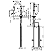 Hansgrohe Talis M51 Смеситель для кухни на 1 отв, поворотный излив 185мм с вытяжным душем, 2jet, h152мм, цвет: хром