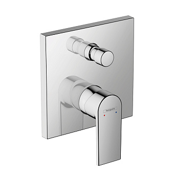 Hansgrohe Vernis Shape Встраиваемый смеситель для ванны с переключателем, с защит.комб. EN 1717, (внешняя часть), цвет: хром