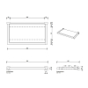Decor Walther Corner GLA30 Полочка стеклянная 30x16.5см, подвесная, цвет: золото