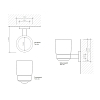 Decor Walther Basic WMG Стакан подвесной, цвет: хром