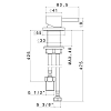 Newform X-Stell 316 Смеситель для раковины, 1 отв., цвет: PVD Br. Gold