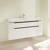 Villeroy&Boch Subway 2.0, Тумба подвесная под раковину, 1 x коробка с аксессуарами 2, 4 выдвижных отделения, 128.7x59x44.9см., с раковиной