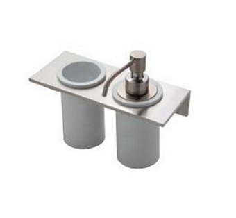 TREEMME 5mm, Стакан + дозатор, комплект подвесной, нержавеющая сталь, цвет: сталь