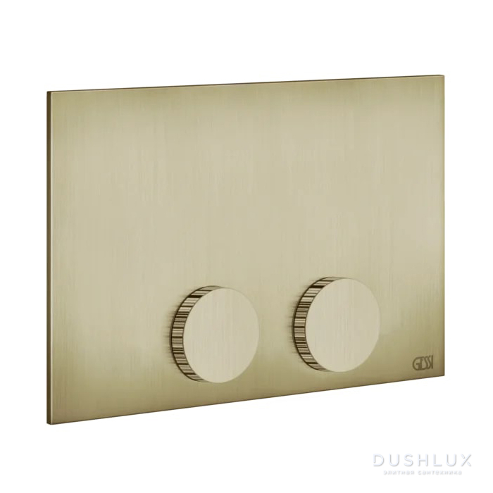 Фото Gessi Ingranaggio Клавиши смыва, цвет: Brushed Brass PVD