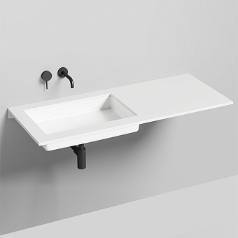 Salini Marea Раковина врезная снизу 60x40x12.8см., без отв. с переливом, материал: S-Stone, цвет: белый матовый