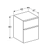 Geberit Smyle Square Шкаф 60х45см., подвесной, цвет: пекан