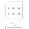 Treemme Shower and Thermostatic Верхний душ 25x25см, потолочный, цвет: хром