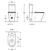 Kerama Marazzi Plaza Modern Унитаз-моноблок 35x70см., безободковый, цвет: белый глянцевый