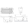 Villeroy&Boch My Art Ванна 170х75х50см., встраиваемая, прямоугольная, цвет: белый